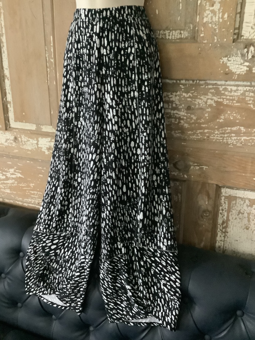 LIV by Habitat Pants Wide Ballon Leg Stretch Medium Black White - Picture 2 of 10